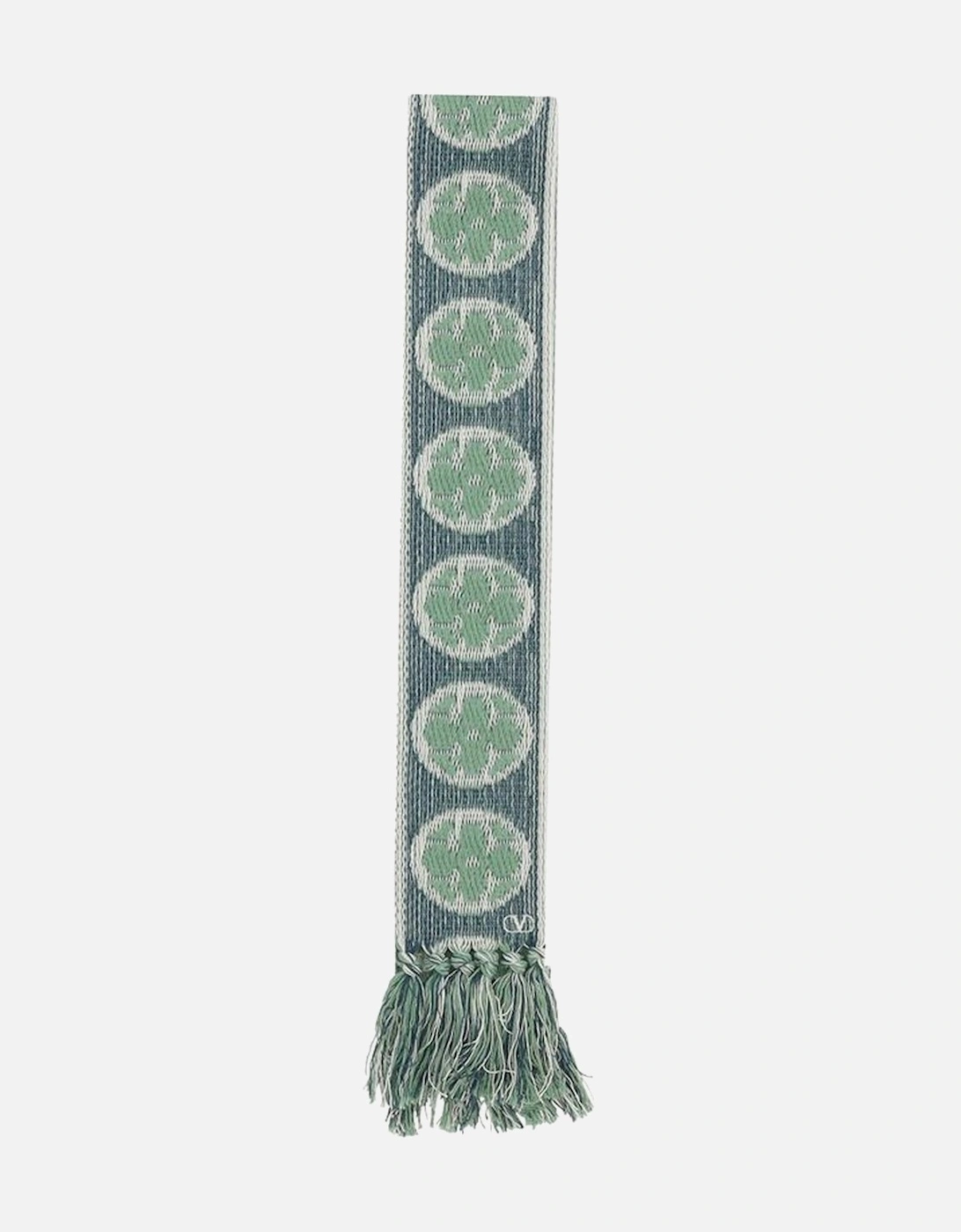Geometric Jacquard Cotton Scarf with Frayed Edges Women - Multicolor, 4 of 3