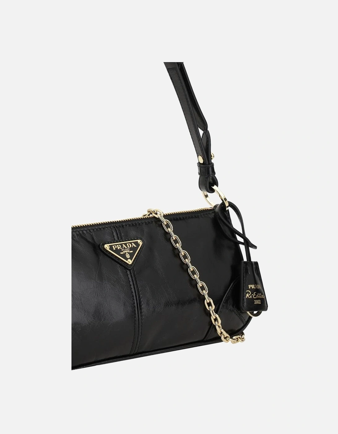 Re-Edition Leather Shoulder Bag with Removable Chain Handle Women -