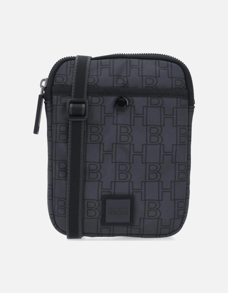 Nylon Monogram Logo Charcoal Grey Bag