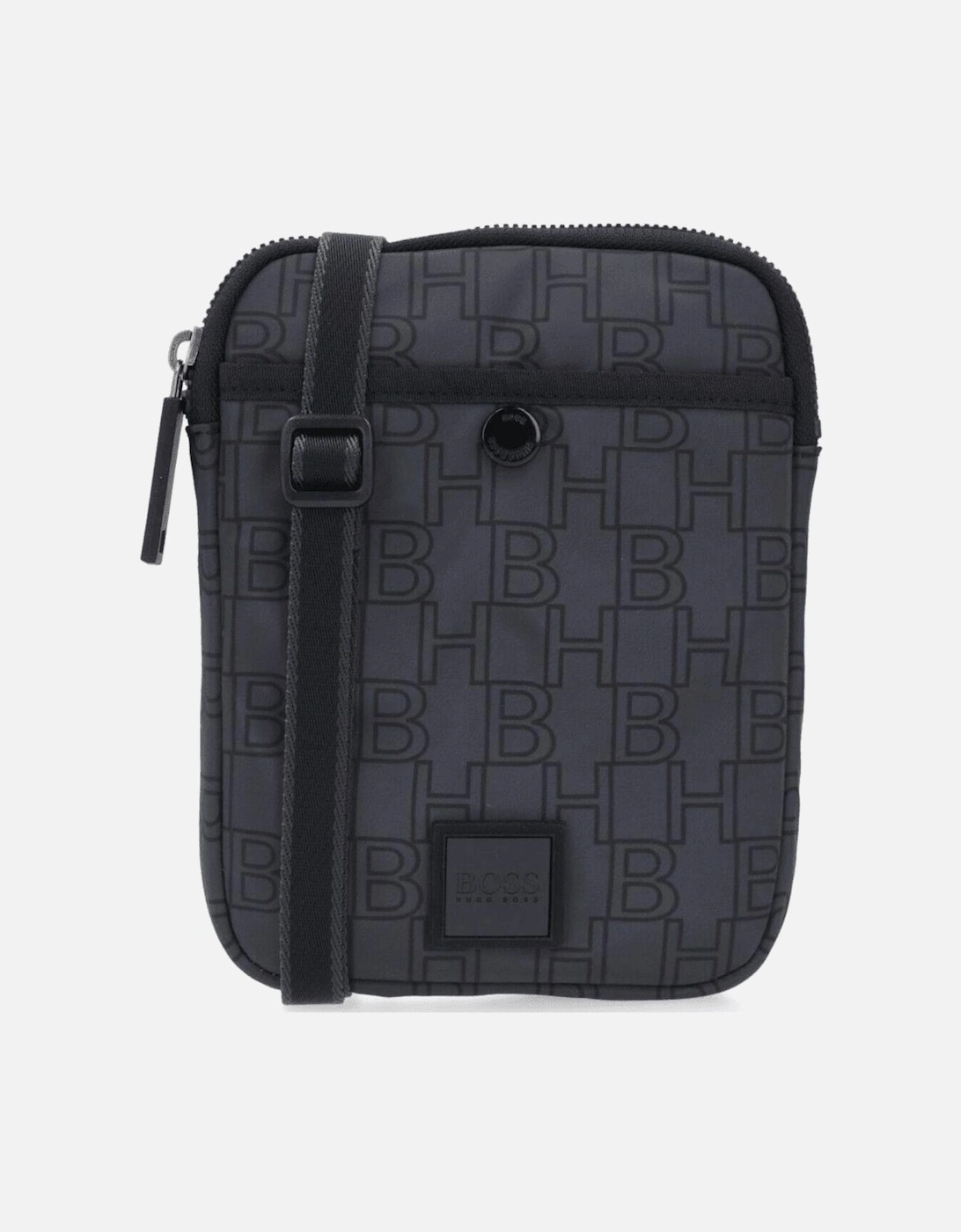 Nylon Monogram Logo Charcoal Grey Bag, 4 of 3