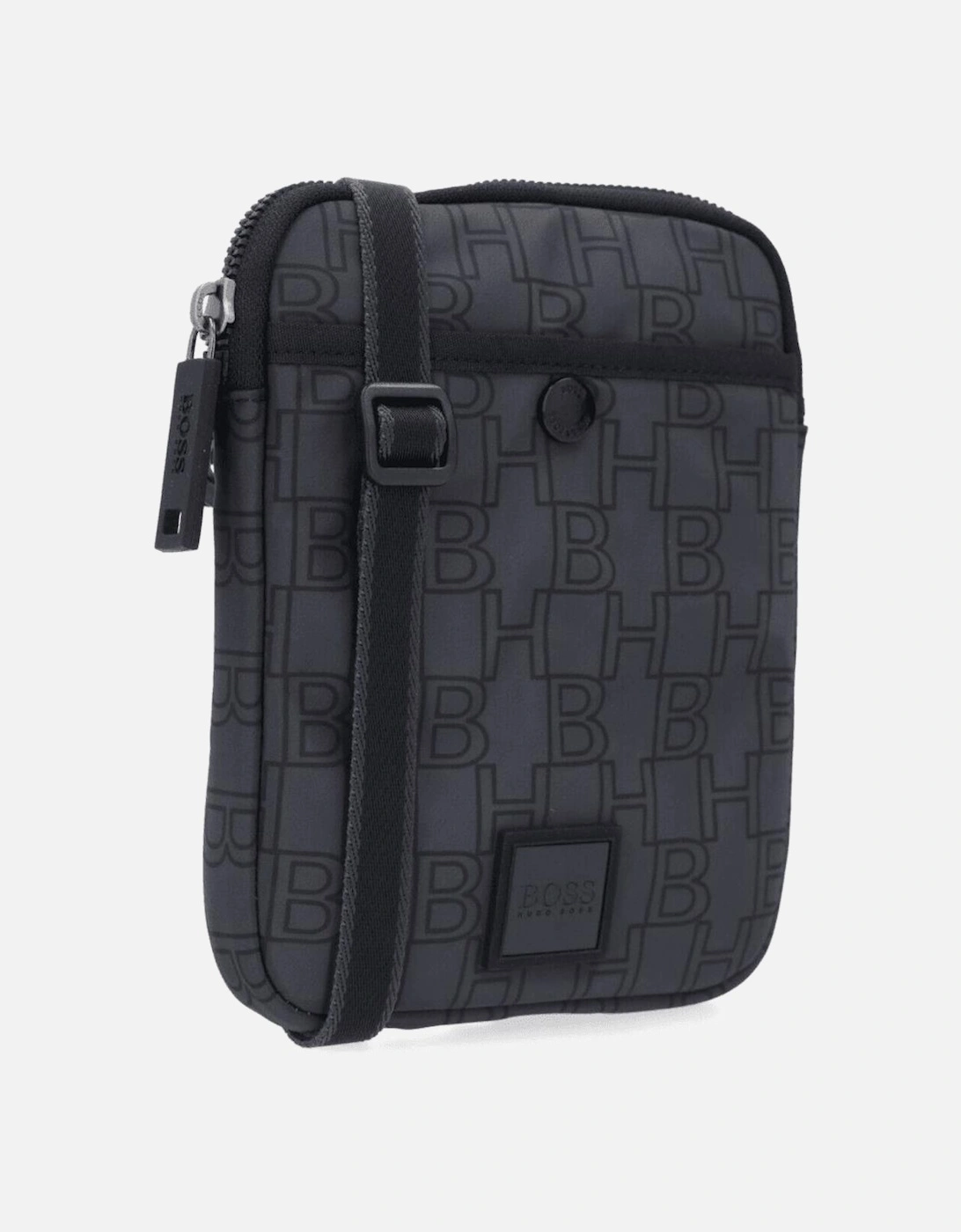 Nylon Monogram Logo Charcoal Grey Bag