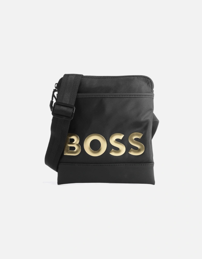 Logo Black/Gold Messenger Bag