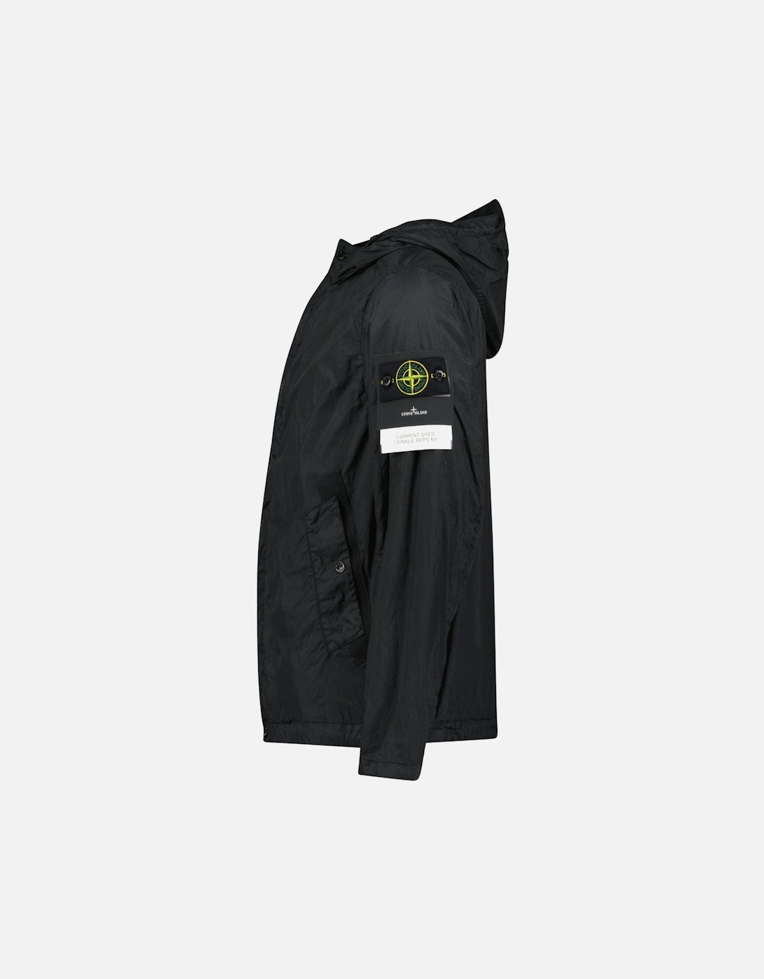 Crinkle Reps R-NY Hooded Jacket in Black