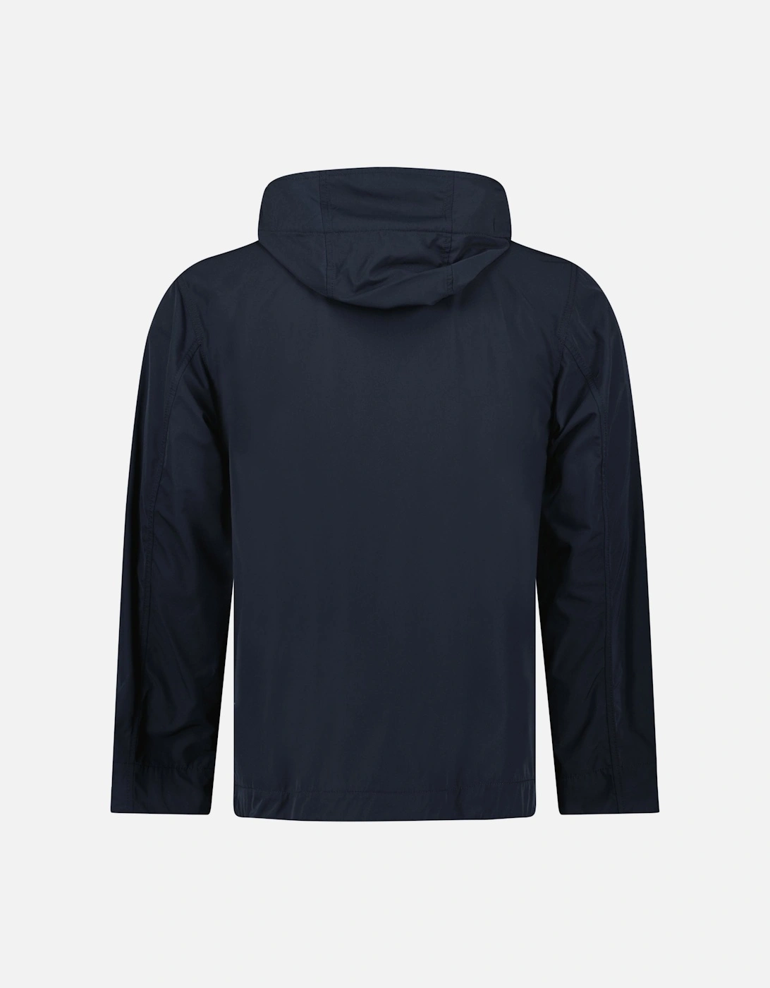 Micro Twill Hooded Jacket in Navy