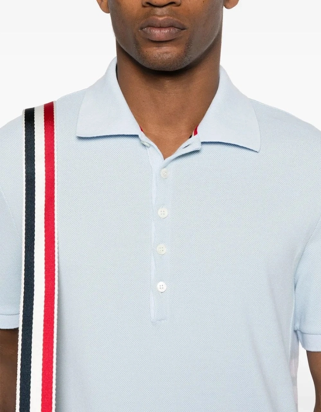 Engineered 4 Bar Piquet Polo Blue