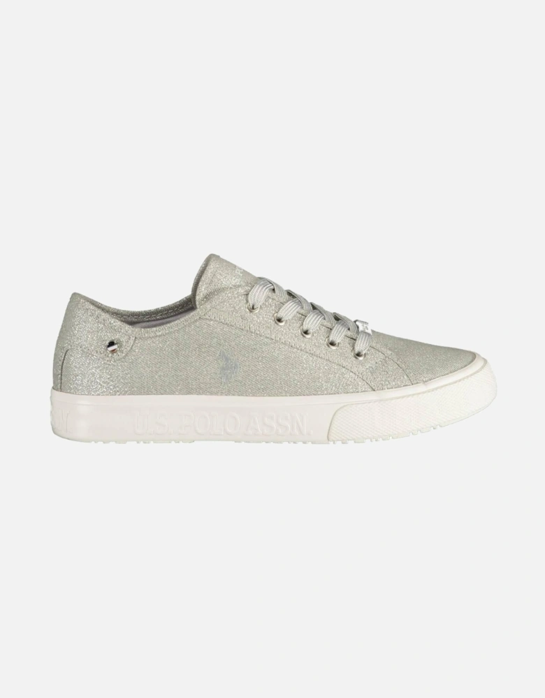 Laced Logo Sports Shoes Women - Silver Sneakers