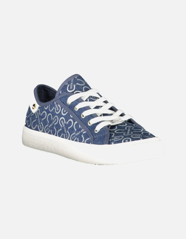 Contrasting Detail Sports Shoes with Lace-Up Closure Women - Blue