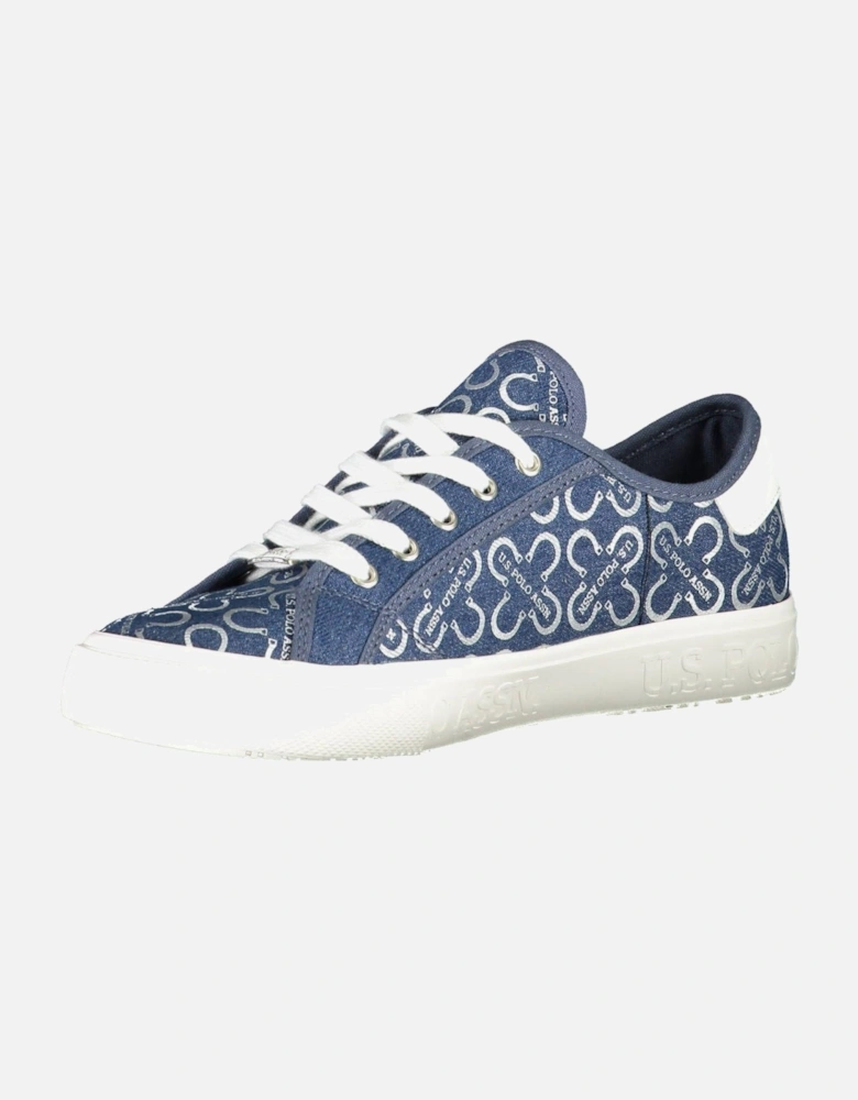 Contrasting Detail Sports Shoes with Lace-Up Closure Women - Blue