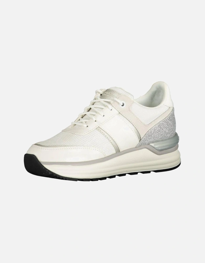 Laced Sports Shoe with Contrasting Logo and Details Women - White