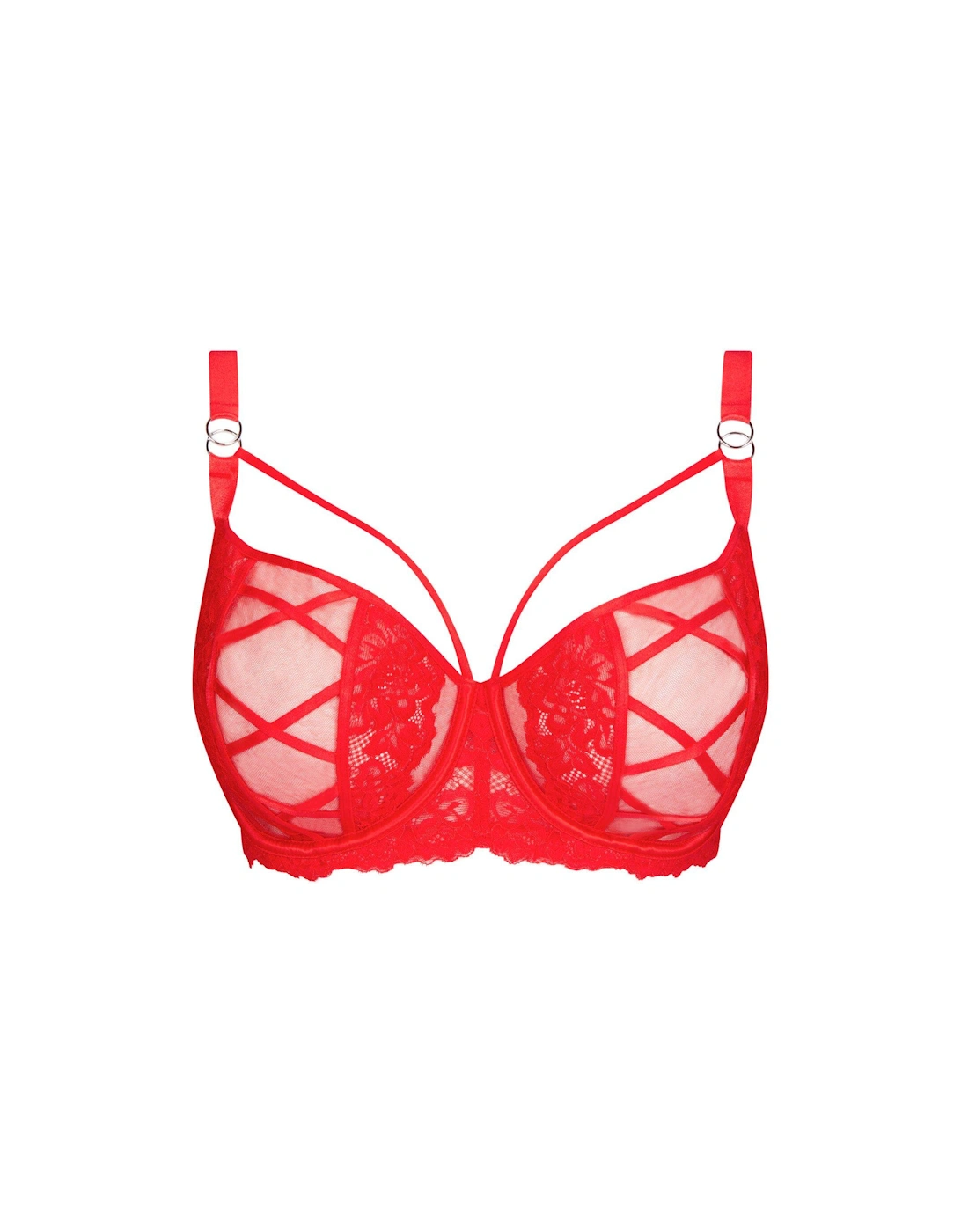 Sweet Surrender Non Pad Fuller Bust Balcony Bra - Red