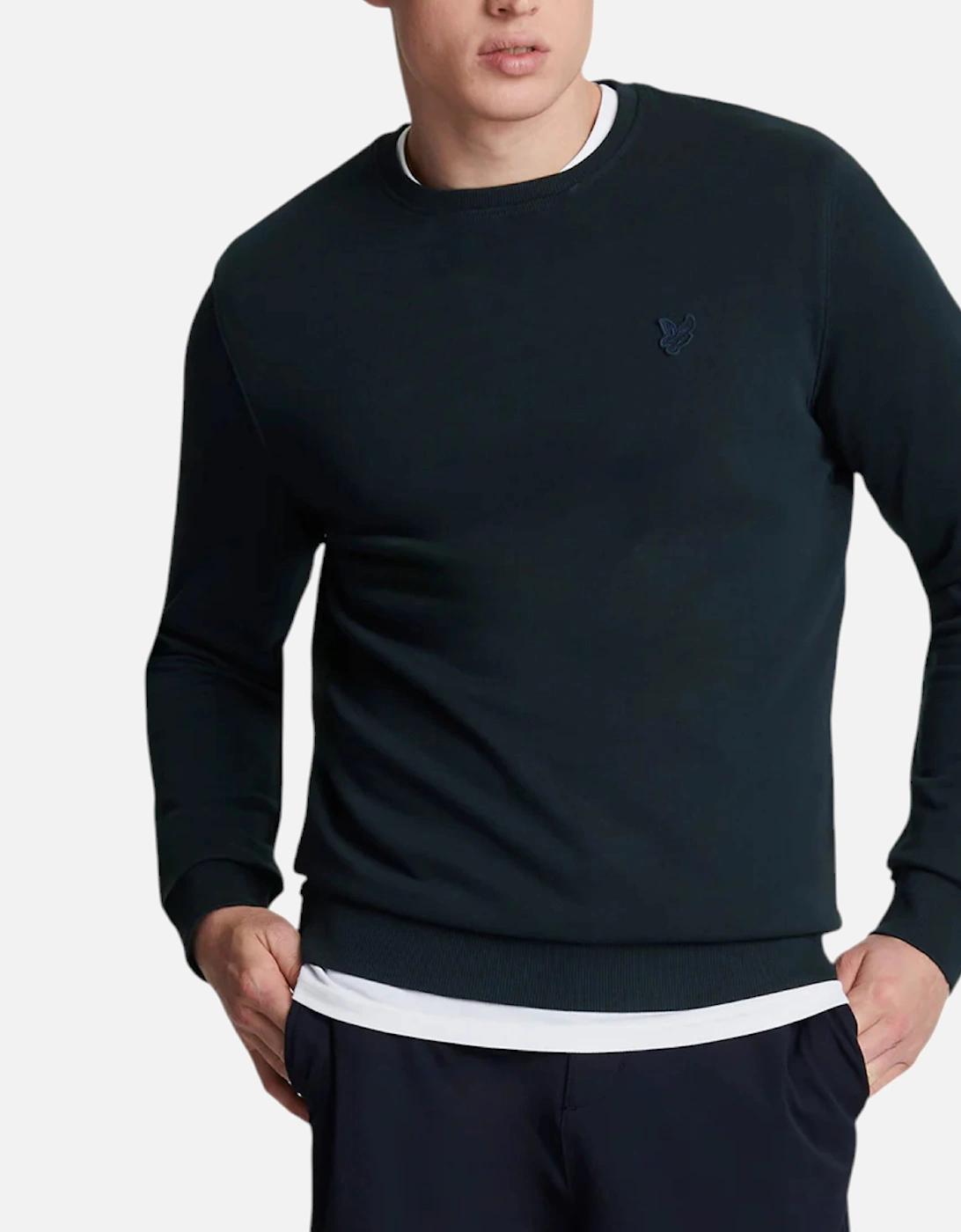 Lyle & Scott ML2255TON Tonal Eagle Mens Crew Neck Knitted Jumper Sweatshirt Top, 6 of 5