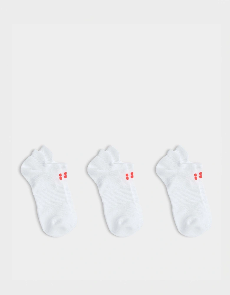 Womens Training Lightweight Trainer Socks 3 Pack - White