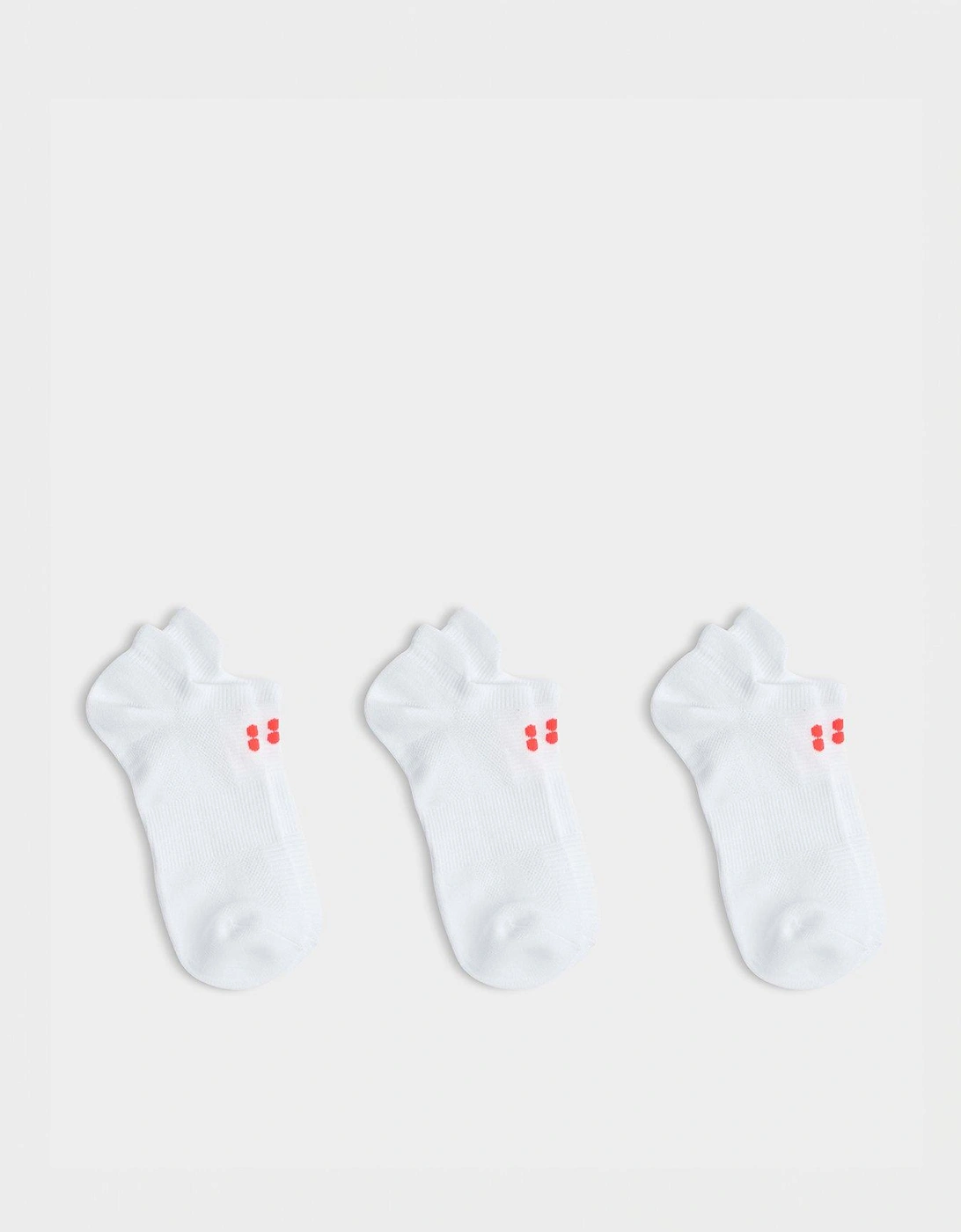 Womens Training Lightweight Trainer Socks 3 Pack - White, 2 of 1