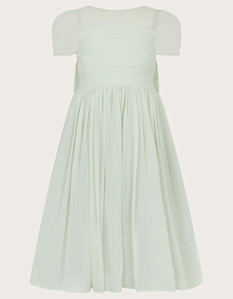 Girls Claire Crinkle Chiffon Dress - Sage