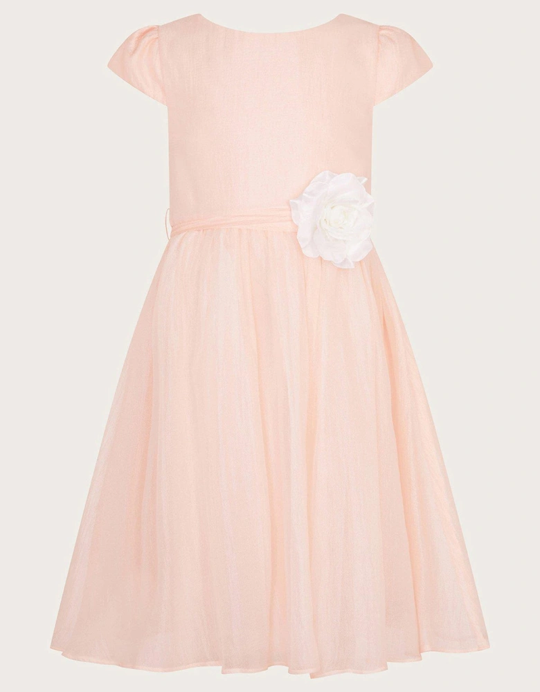 Girls Rossy Shimmer Bridesmaid Dress - Pink