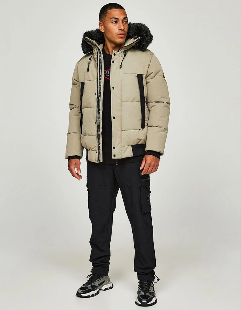 Aylmer Bomber Parka Coat - Silver Sage