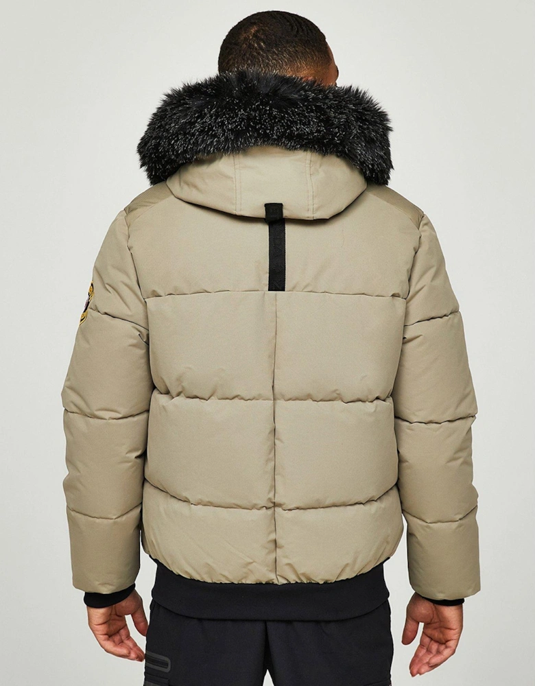 Aylmer Bomber Parka Coat - Silver Sage