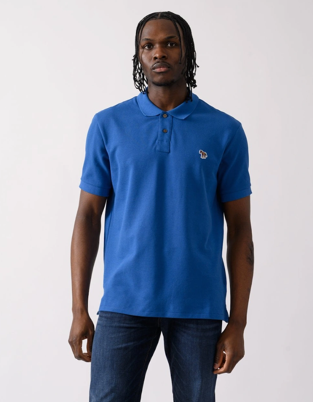 Paul Smith Mens PS Organic Cotton Zebra Polo Shirt - Blue - Size: 40/Regular - Love the Sales