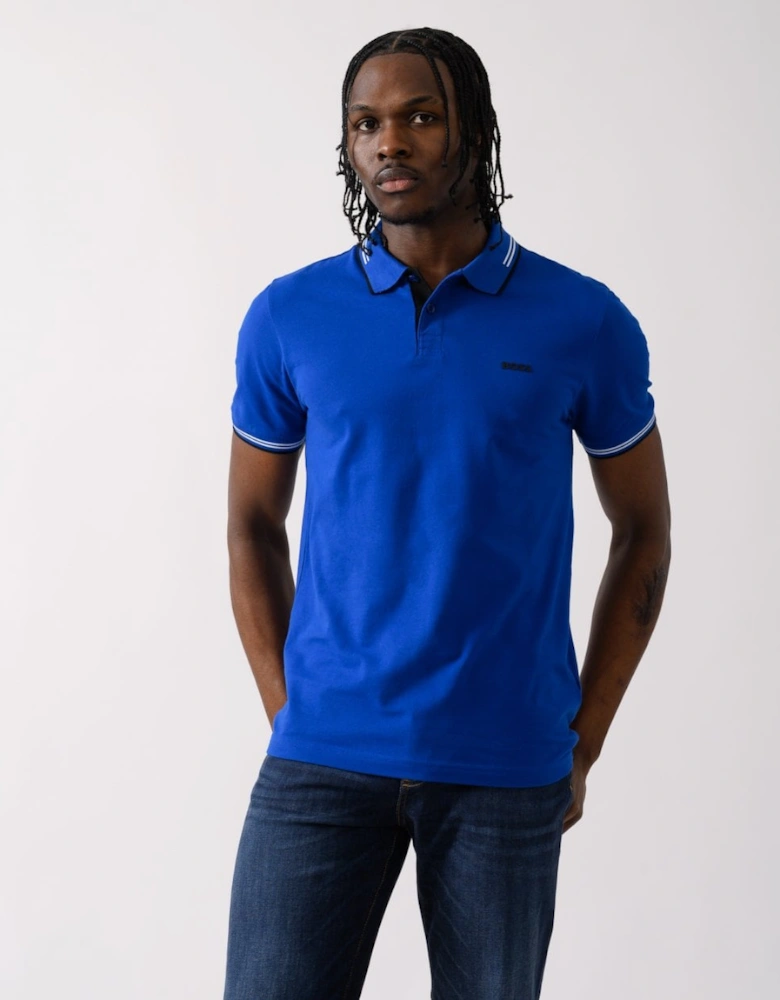 BOSS Green Paul Mens Stretch-Cotton Slim Fit Polo Shirt with Branding