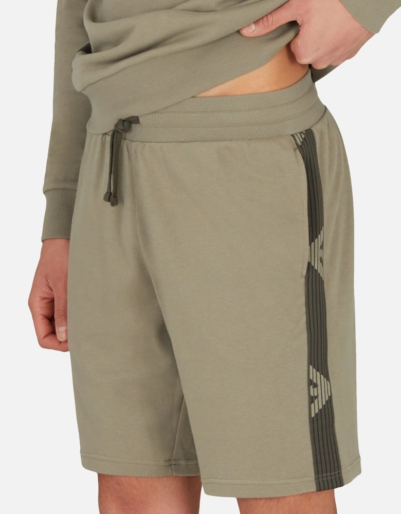 Lounge Woven Tape Jersey Shorts Khaki Green