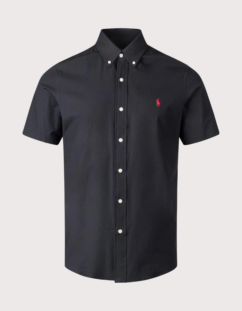 Custom Fit Short Sleeve Stretch Poplin Shirt