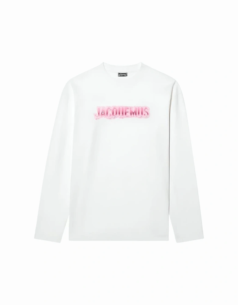 Manches Longues Printed Long Sleeve T-Shirt in White