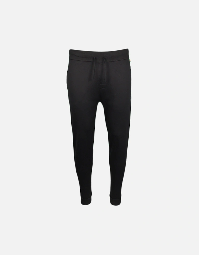 Authentic Cotton Terry Jogging Bottom with Logo, Black