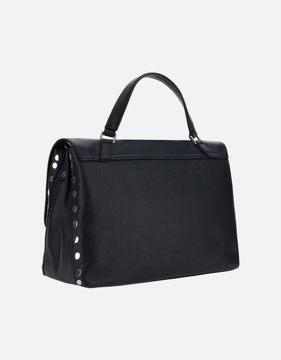 Calfskin Daily Postina Bag with Swivel Hook Closure Women - Black