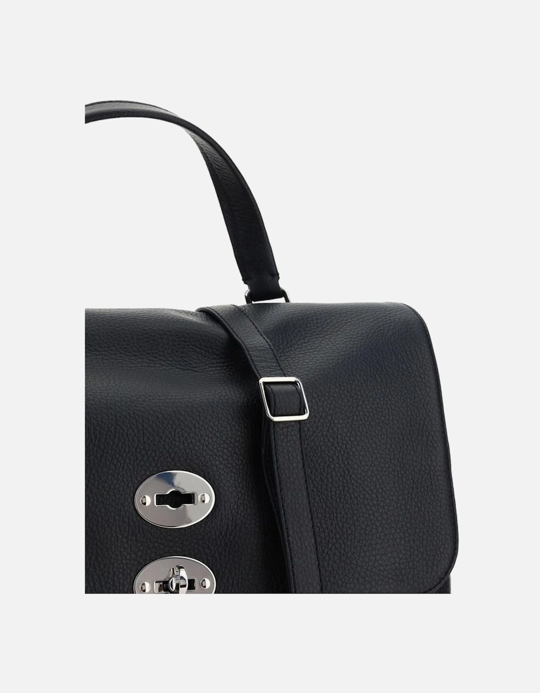 Calfskin Daily Postina Bag with Swivel Hook Closure Women - Black