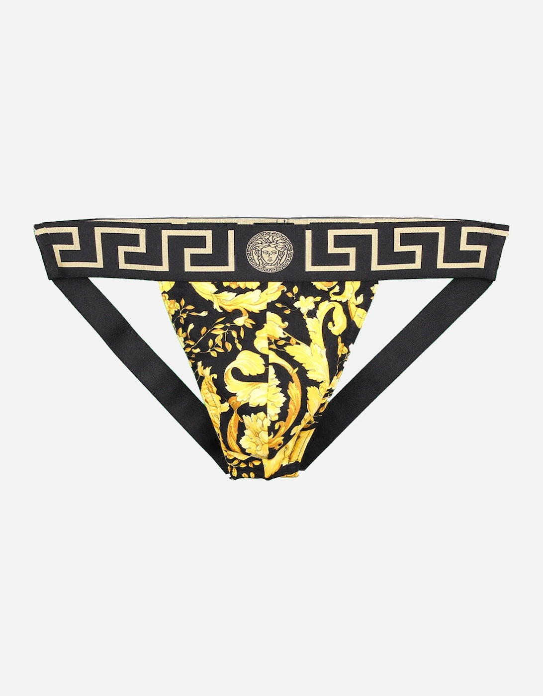 Barocco Greca Jockstrap, Black/Gold, 4 of 3