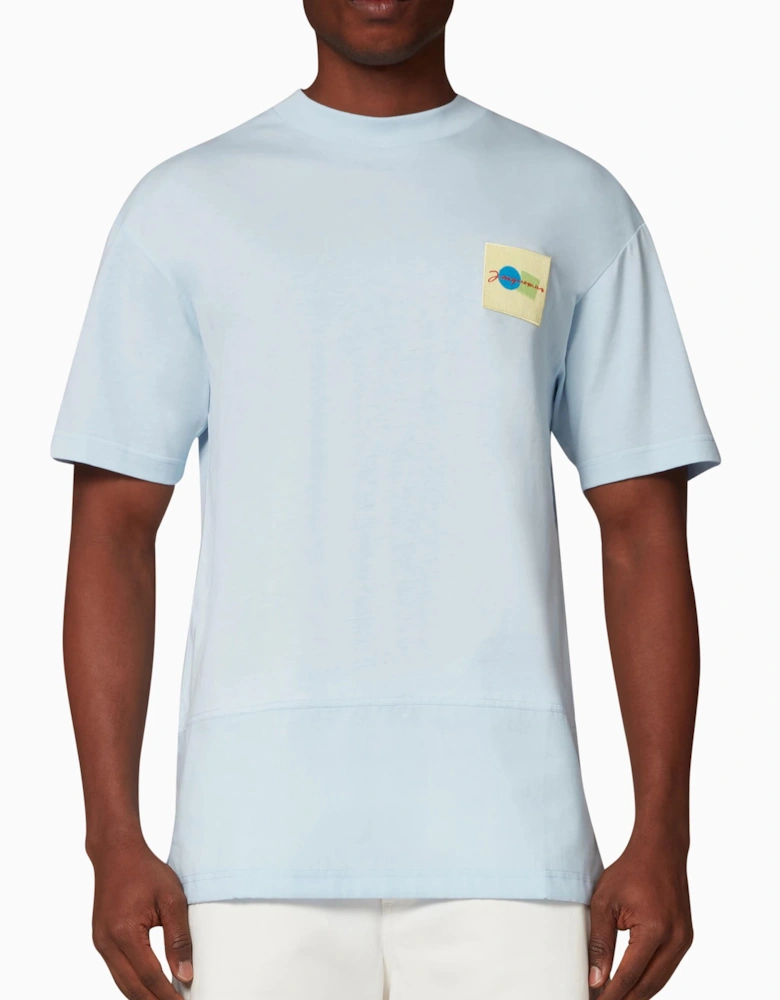 Noli Logo Patch T-Shirt in Blue