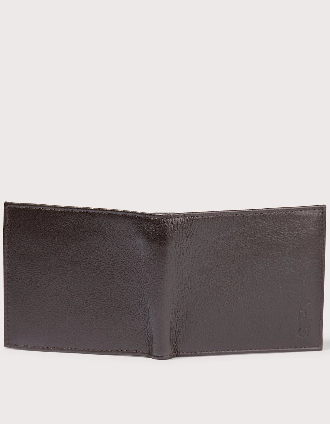 Pebbled Leather Billfold Coin Wallet