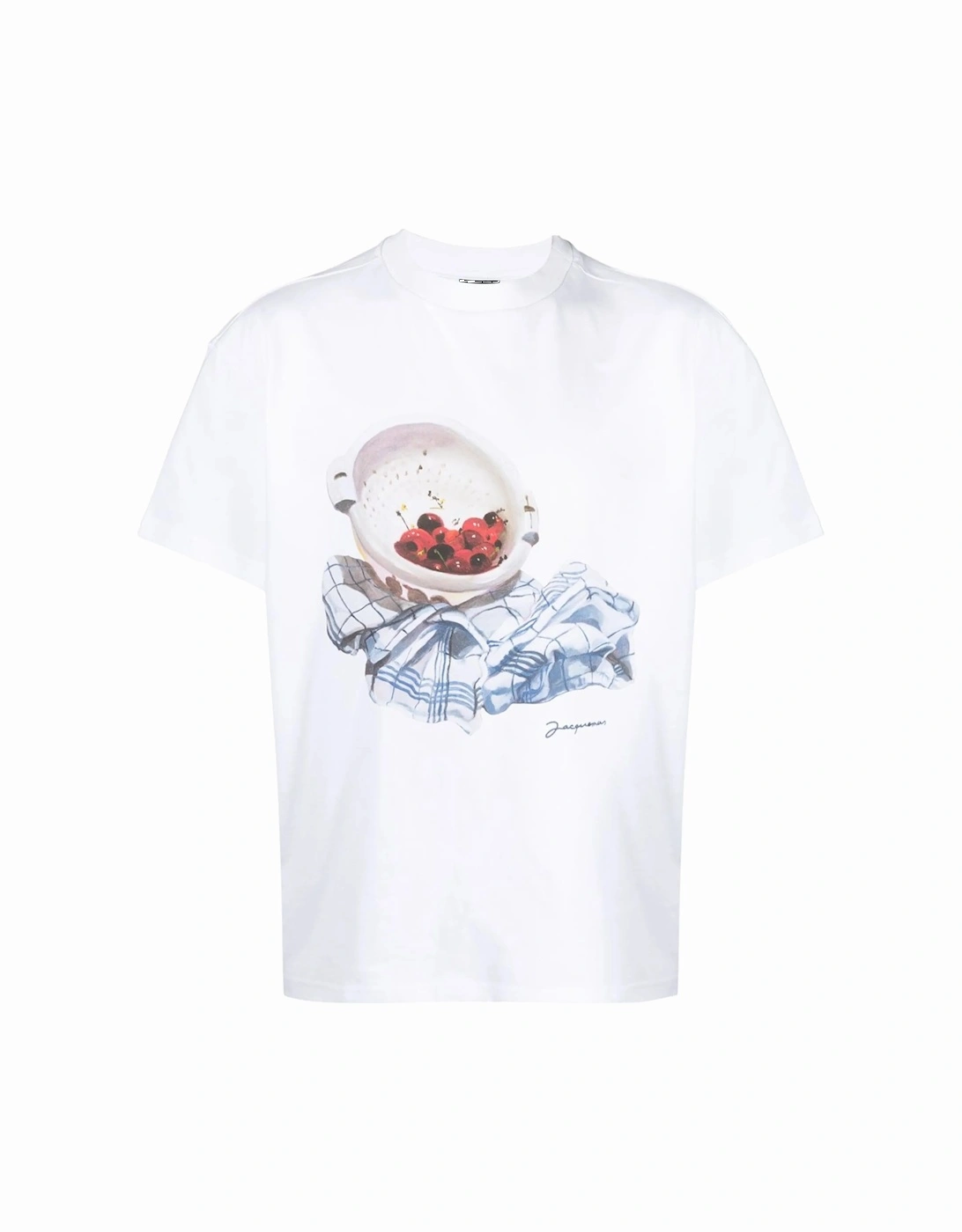 Jacquemes Cerises Printed T-Shirt in White, 6 of 5