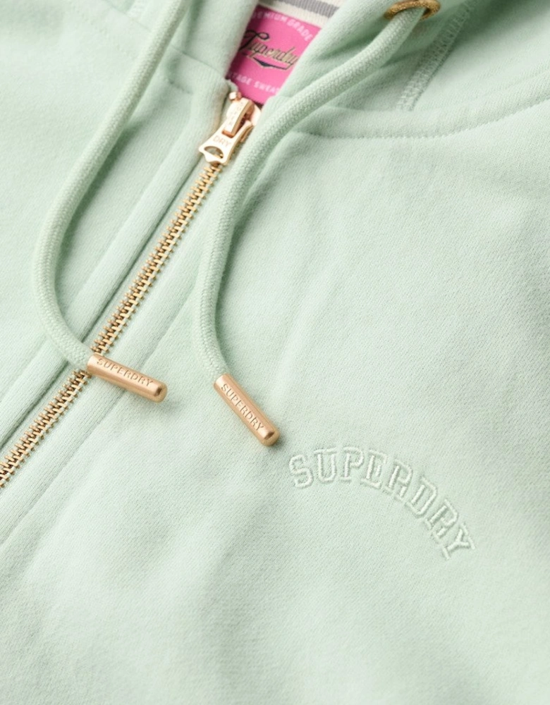 Women's Essential Logo Ziphood HB Hoodie Surf Spray Green