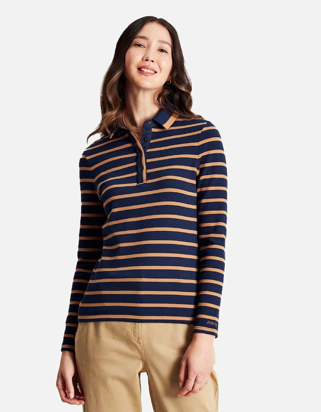 Womens Fairfield Long Sleeved Polo, 6 of 5