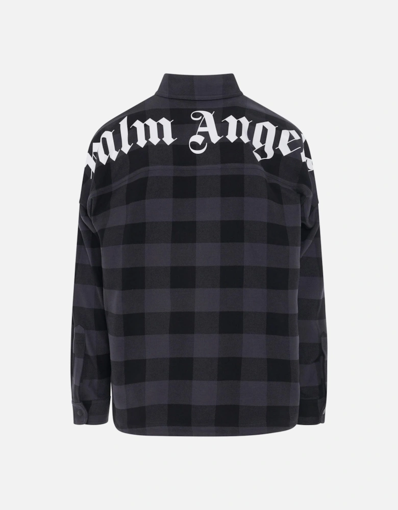 PALM ANGELS CURVED LOGO CHECK SHIRT