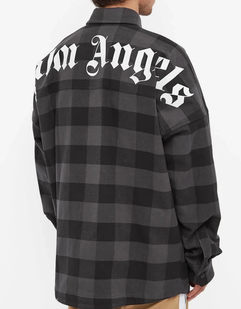 PALM ANGELS CURVED LOGO CHECK SHIRT