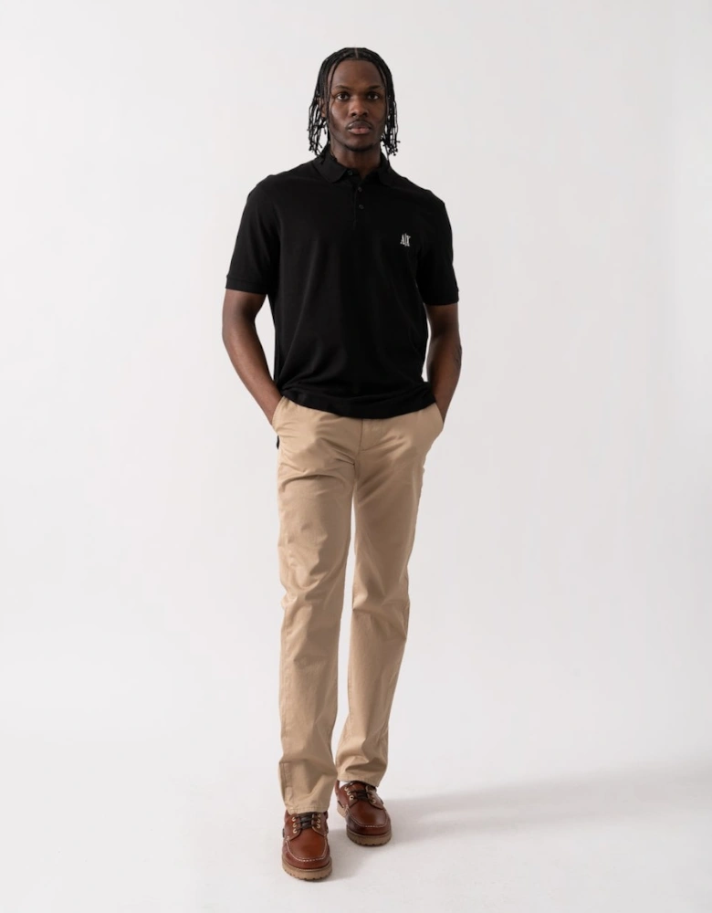 Mens Embroidered A|X Monogram Short Sleeve Polo Shirt