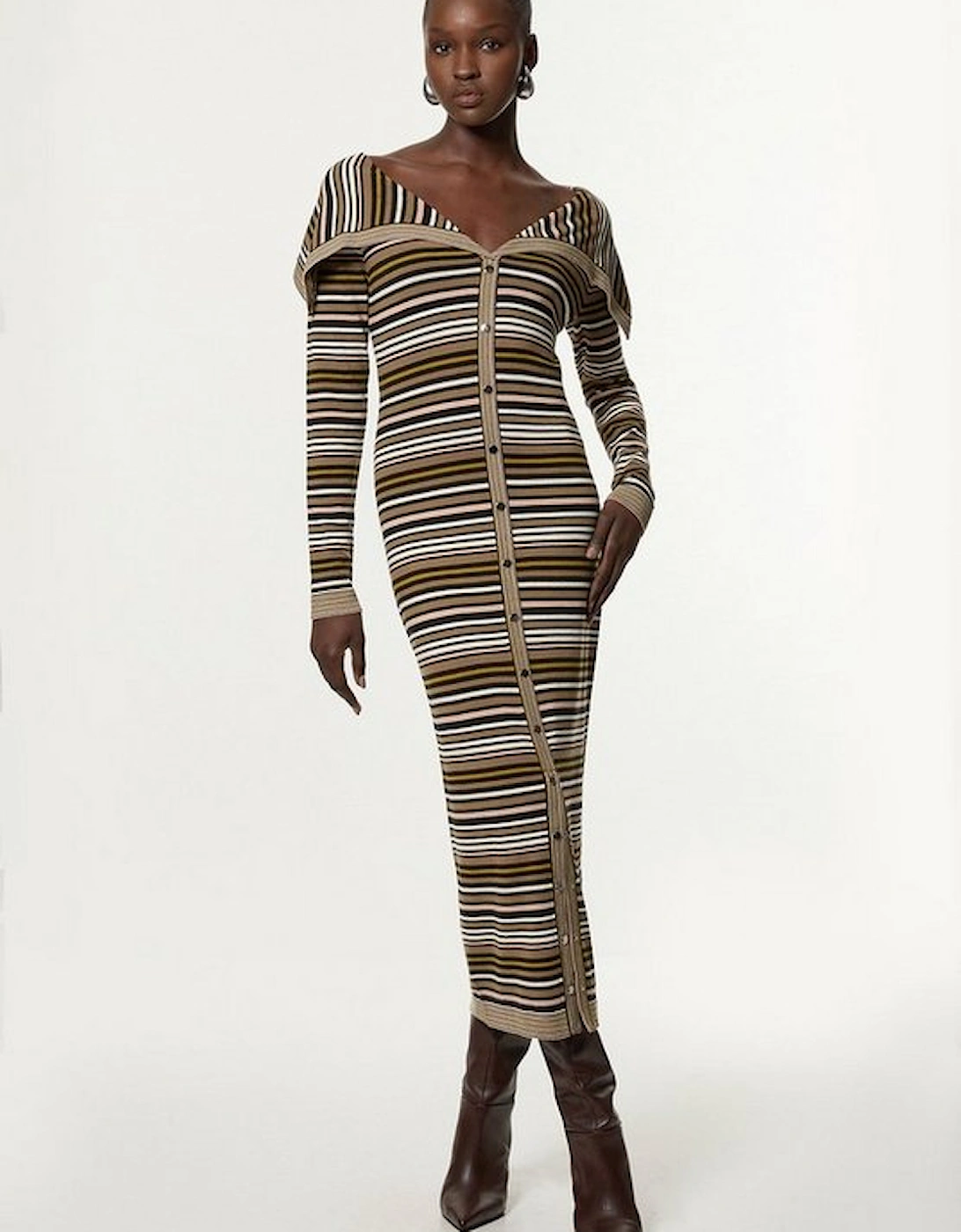 Archive Collection - Wide Collar Knitted Dress, 5 of 4