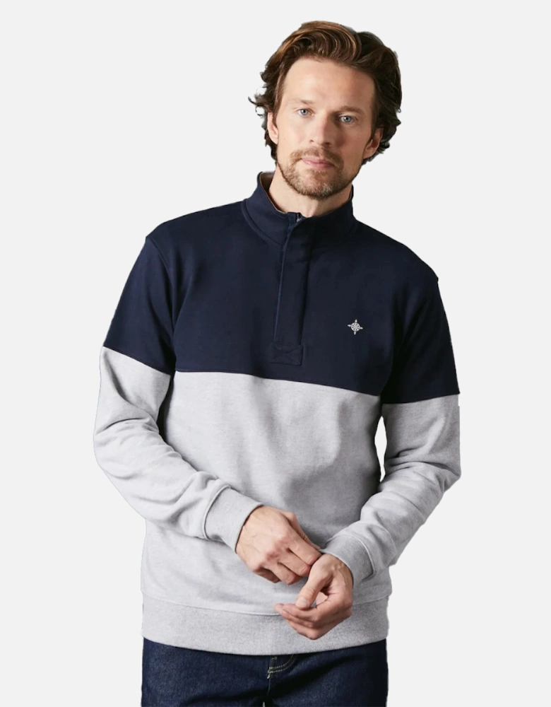 Mens Premium Cotton Funnel Neck Sweatshirt