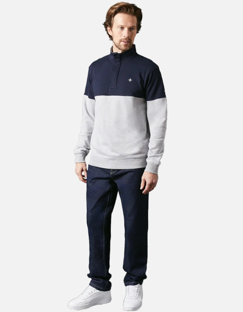 Mens Premium Cotton Funnel Neck Sweatshirt