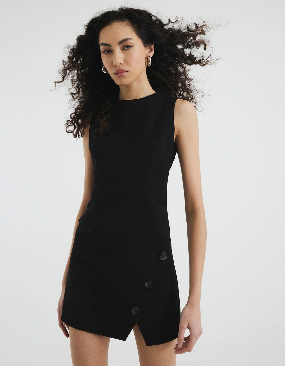 Sleeveless Tailored Blazer Dress - Black, 7 of 6