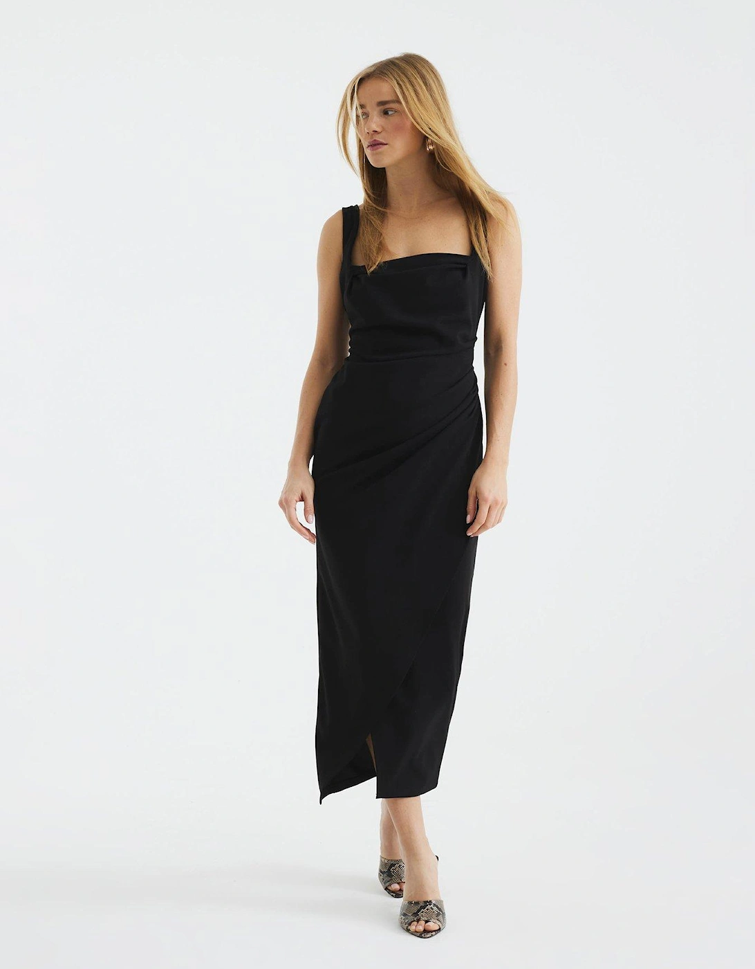 Strappy Pencil Dress - Black, 7 of 6