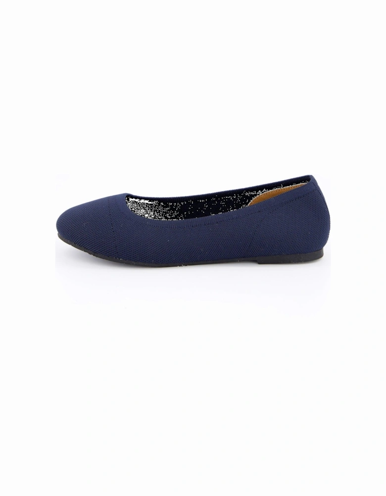 Comfort Knitted Ballerina - Navy