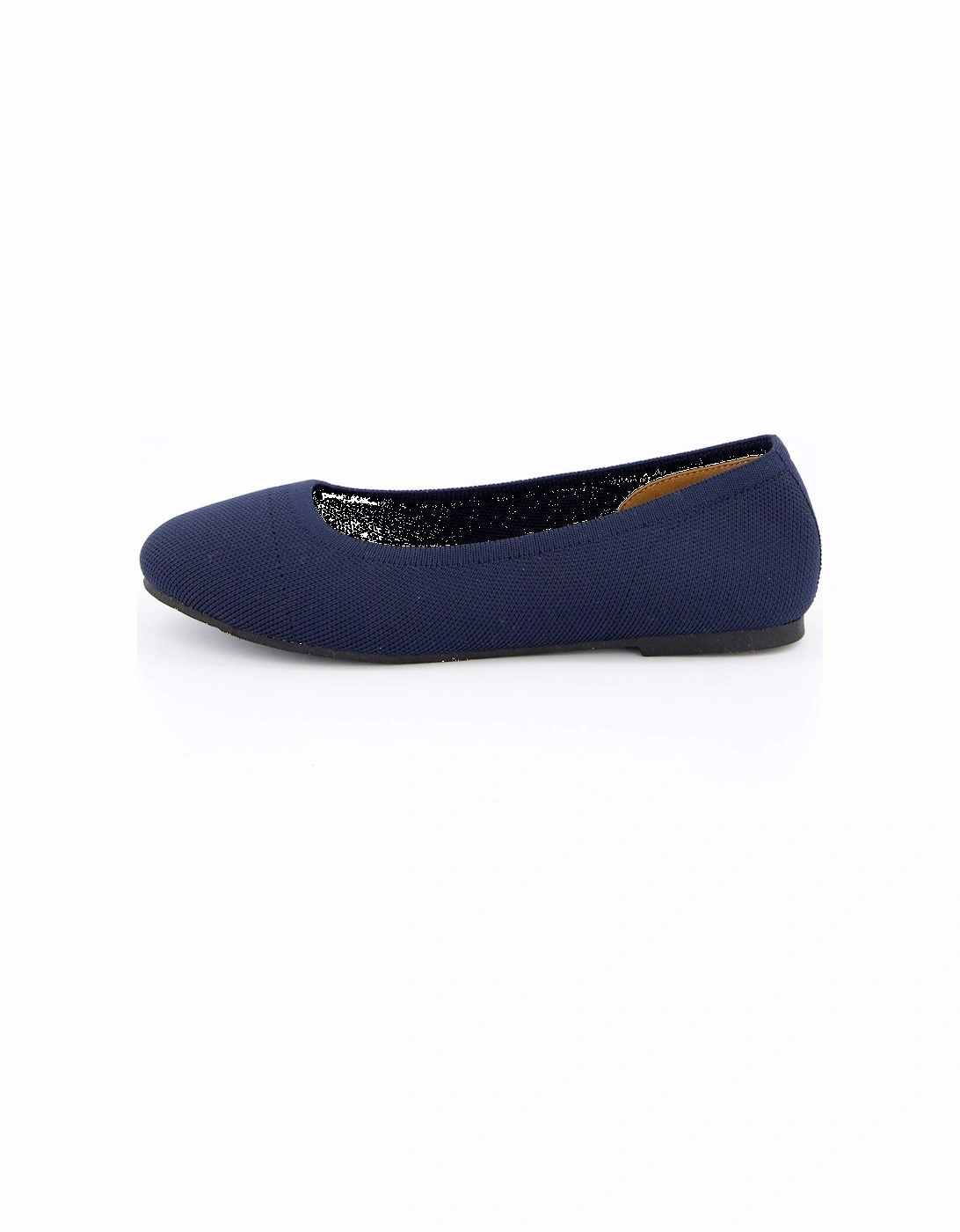 Comfort Knitted Ballerina - Navy, 2 of 1