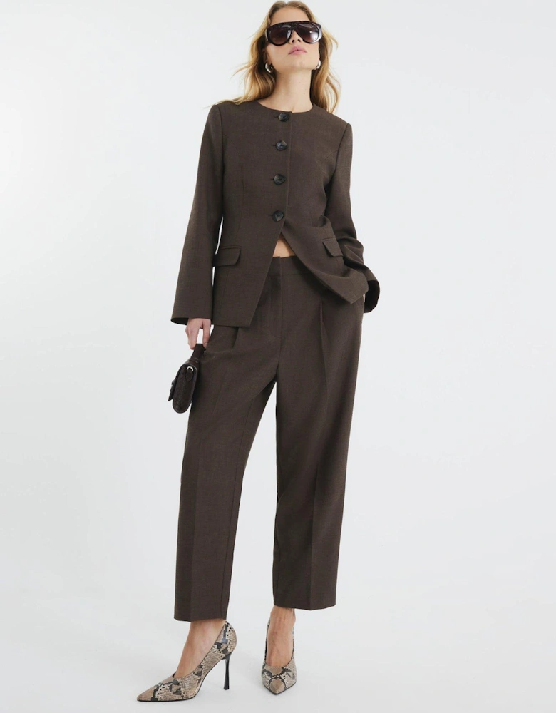 Straight Leg Trouser - Brown