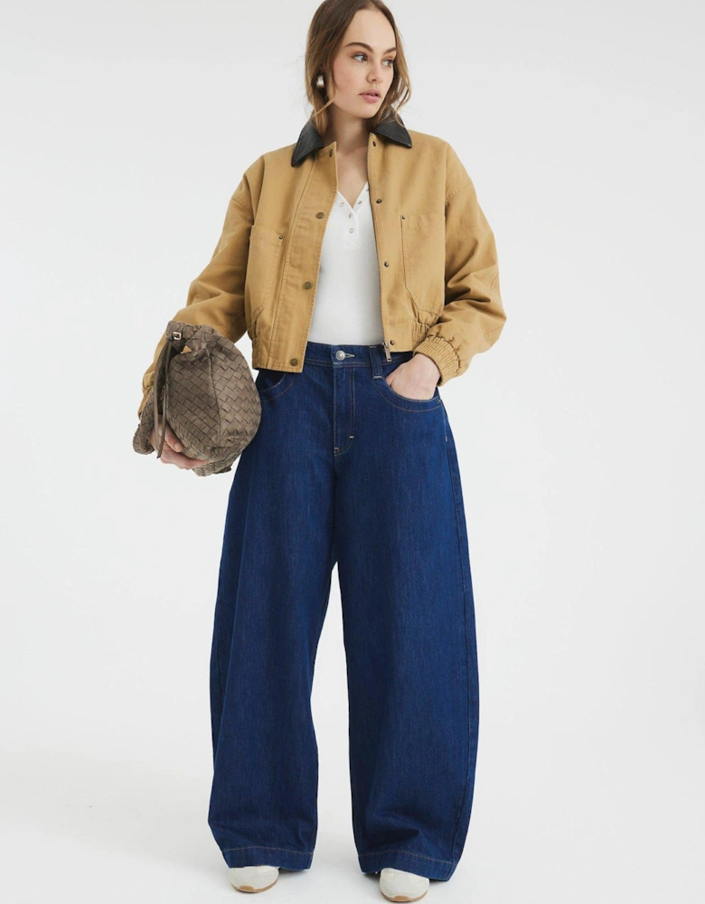 Oversized Balloon Jeans - Blue