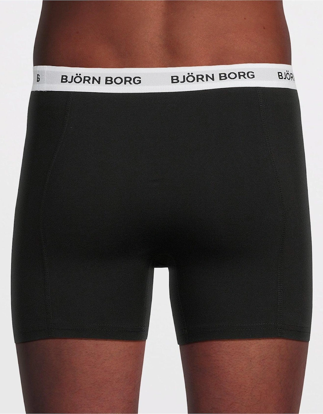 Mens Cotton Stretch Boxer 3 Pack -Black