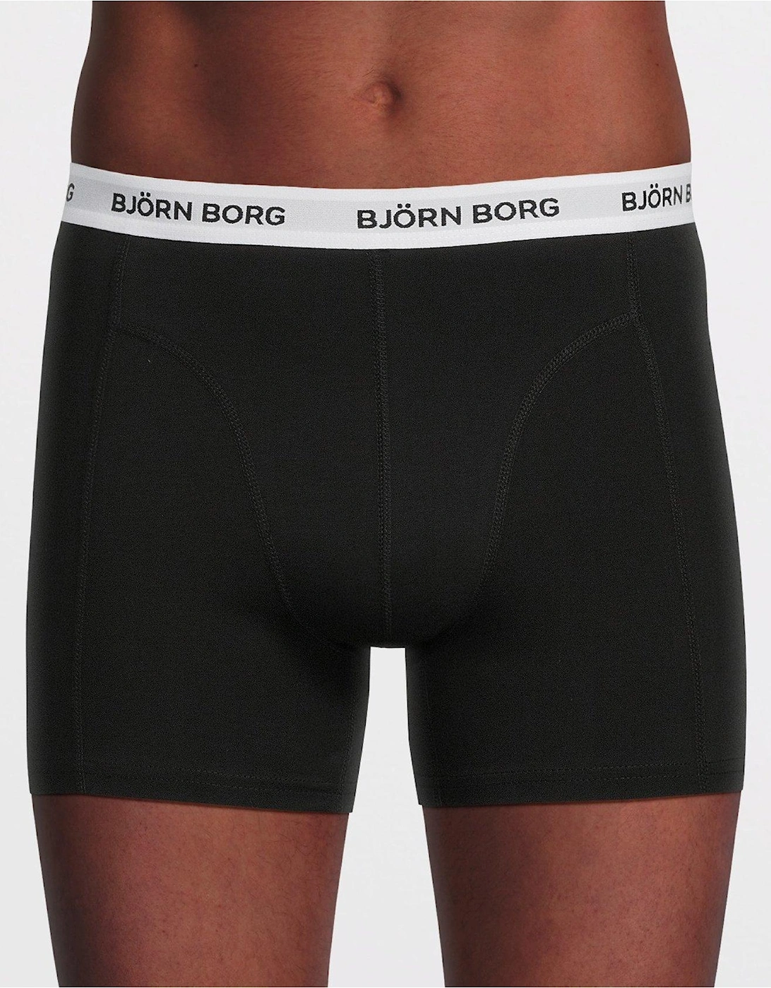 Mens Cotton Stretch Boxer 3 Pack -Black