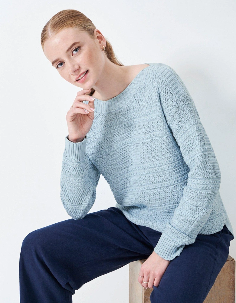 Stitch Detail Jumper - Blue